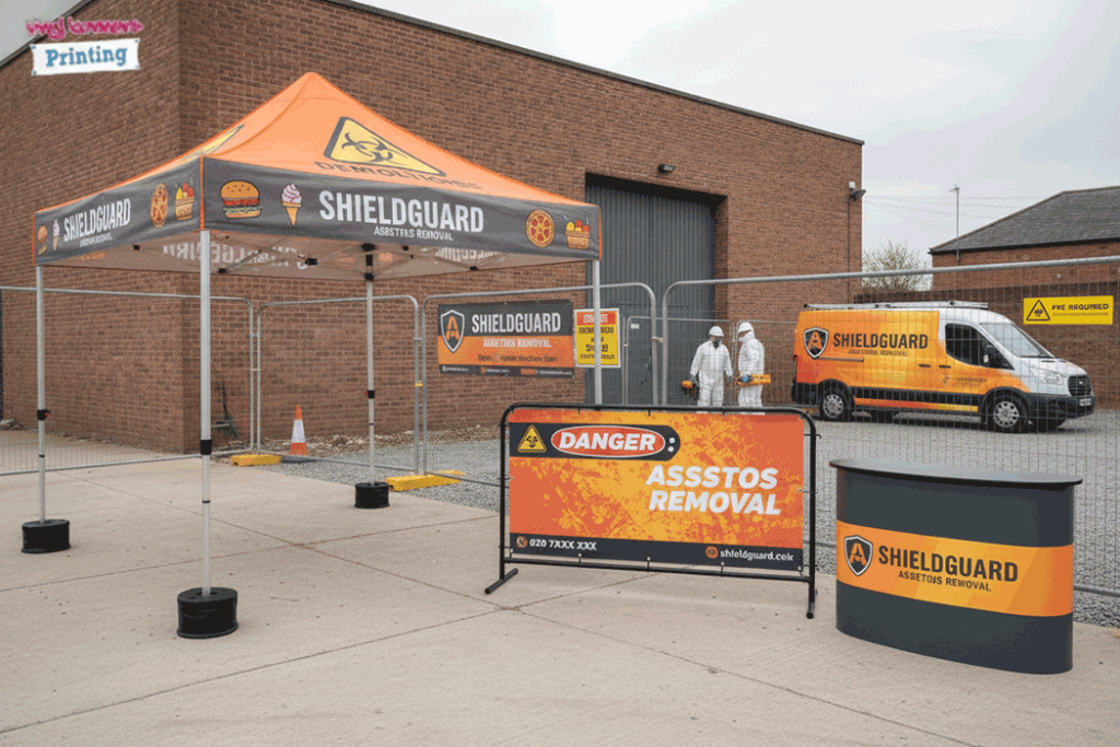 Asbestos Removal Outdoor Banner Stands