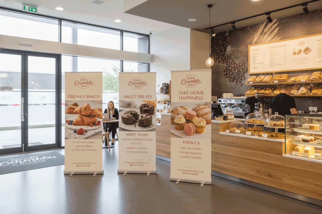 Bakery & Dessert Shop Indoor Banner Stands