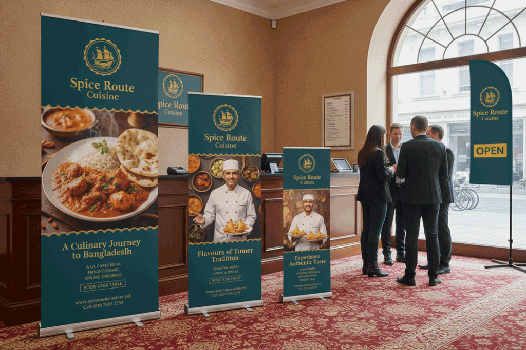Bangladeshi Restaurant Indoor Banner Stands