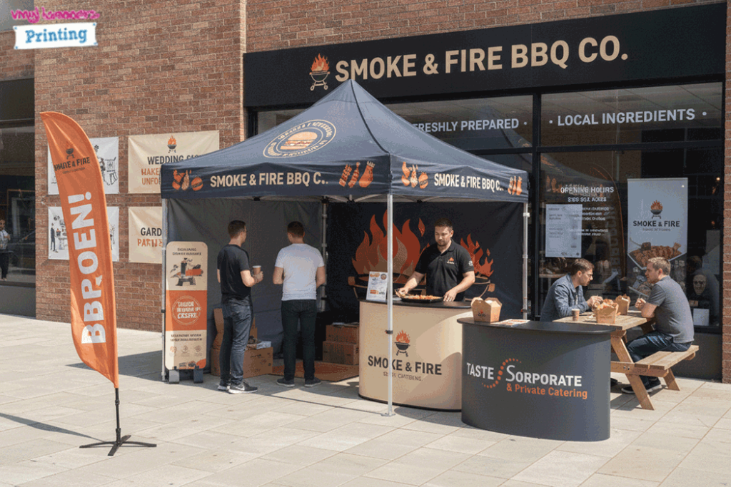 BBQ Catering Outdoor Banner Stands