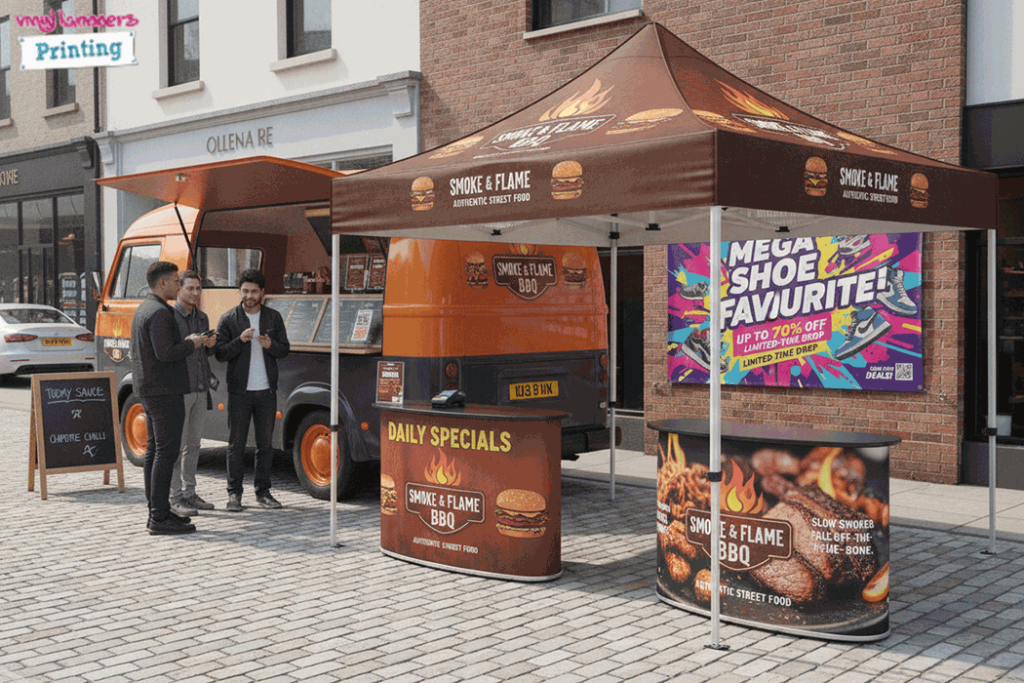 BBQ Food Van Outdoor Banner Stands