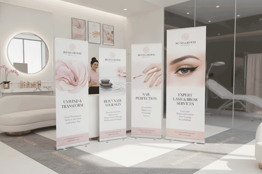 Beauty Salon Indoor Banner Stands