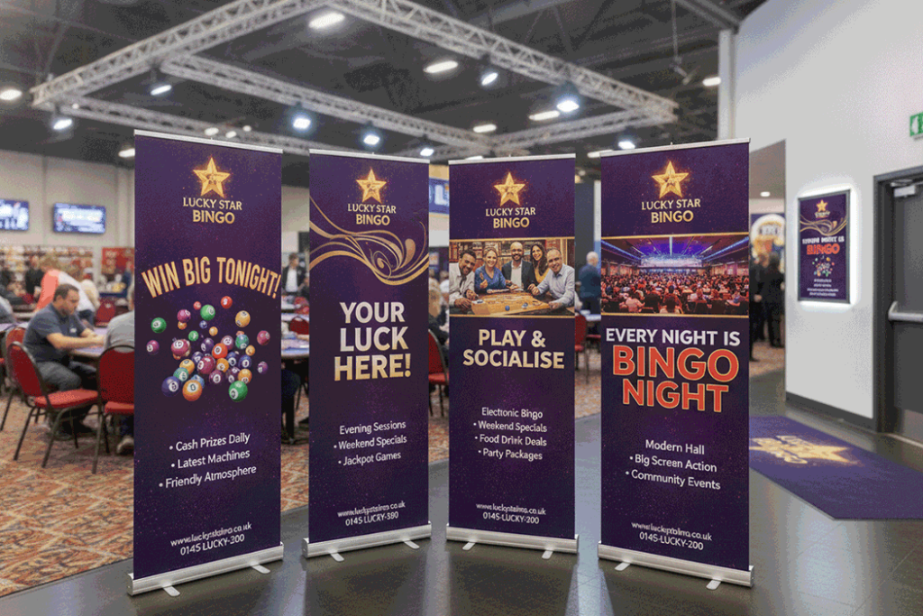 Bingo Hall Indoor Banner Stands