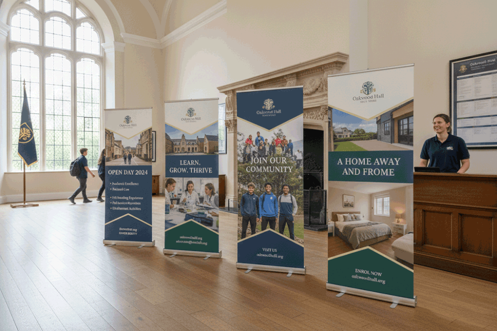 Boarding School Indoor Banner Stands