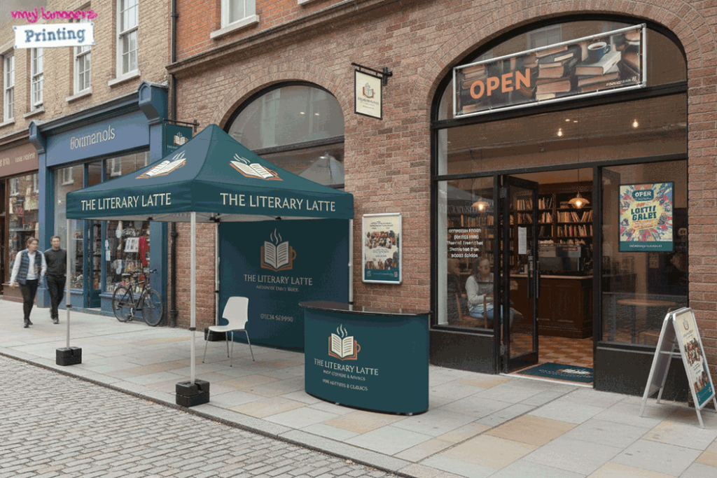 Book Cafe Outdoor Banner Stands