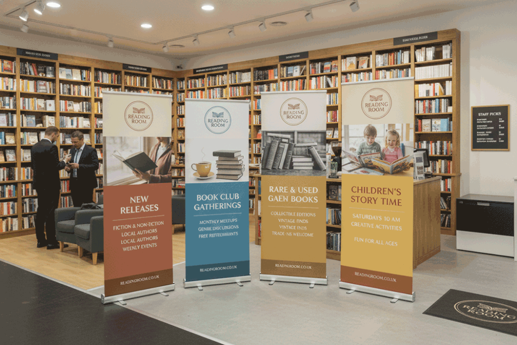 Bookshop Indoor Banner Stands