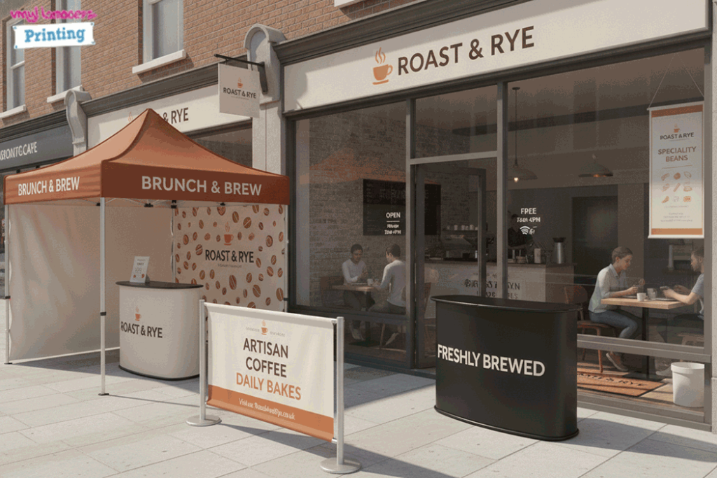 Breakfast Cafe Outdoor Banner Stands