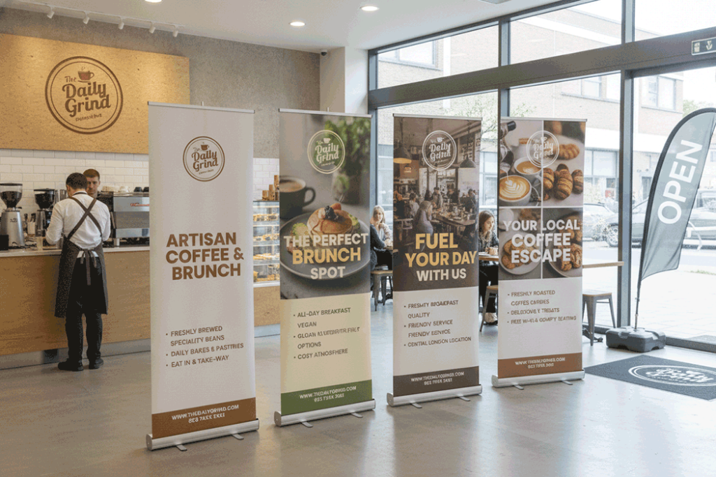Brunch Cafe Indoor Banner Stands