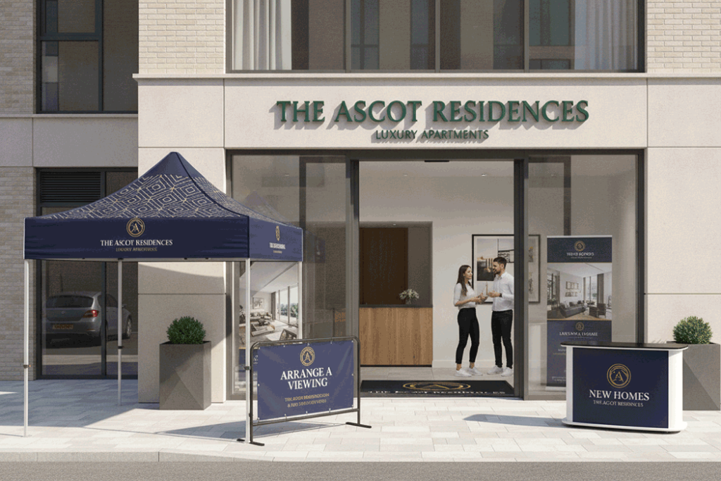 Build to Rent Outdoor Banner Stands