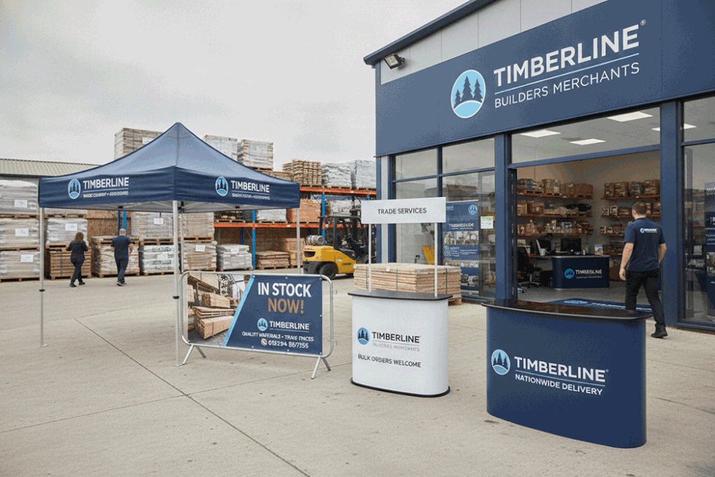 Builders Merchant Outdoor Banner Stands