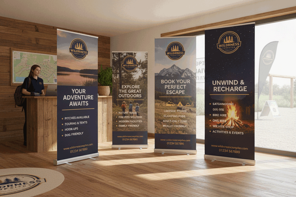 Campsite Indoor Banner Stands