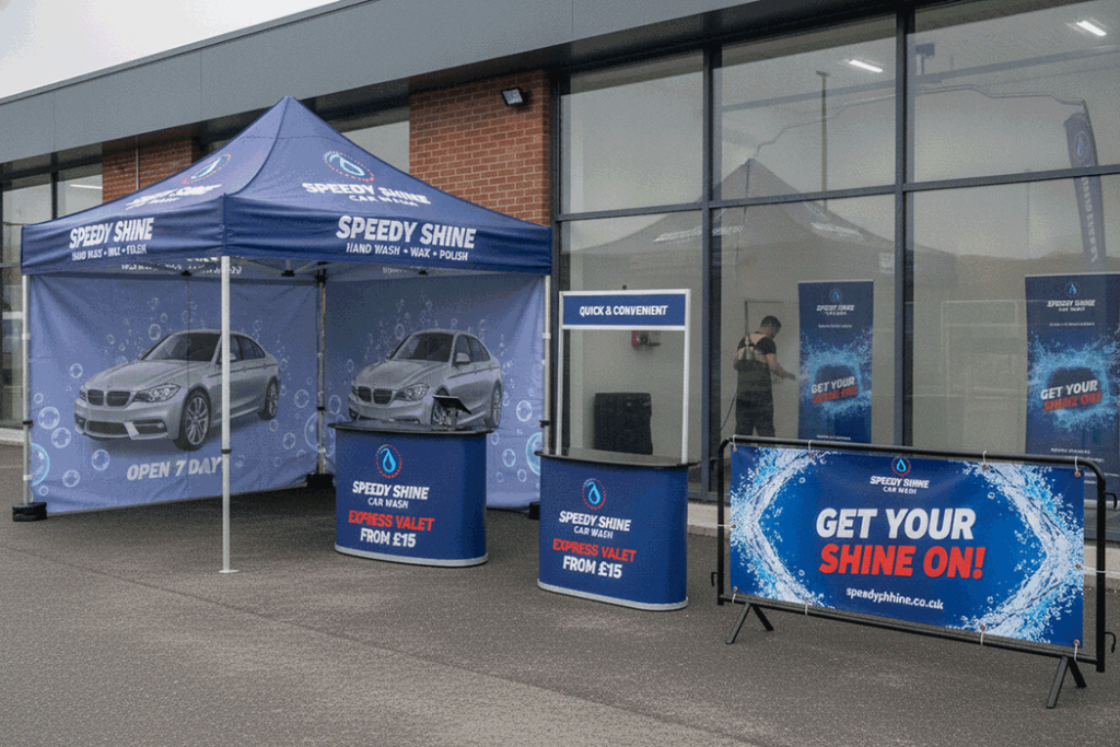 Car Wash Outdoor Banner Stands