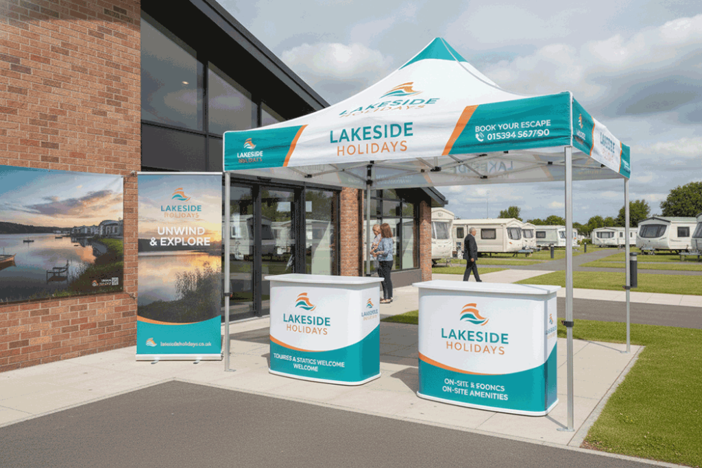 Caravan Park Outdoor Banner Stands