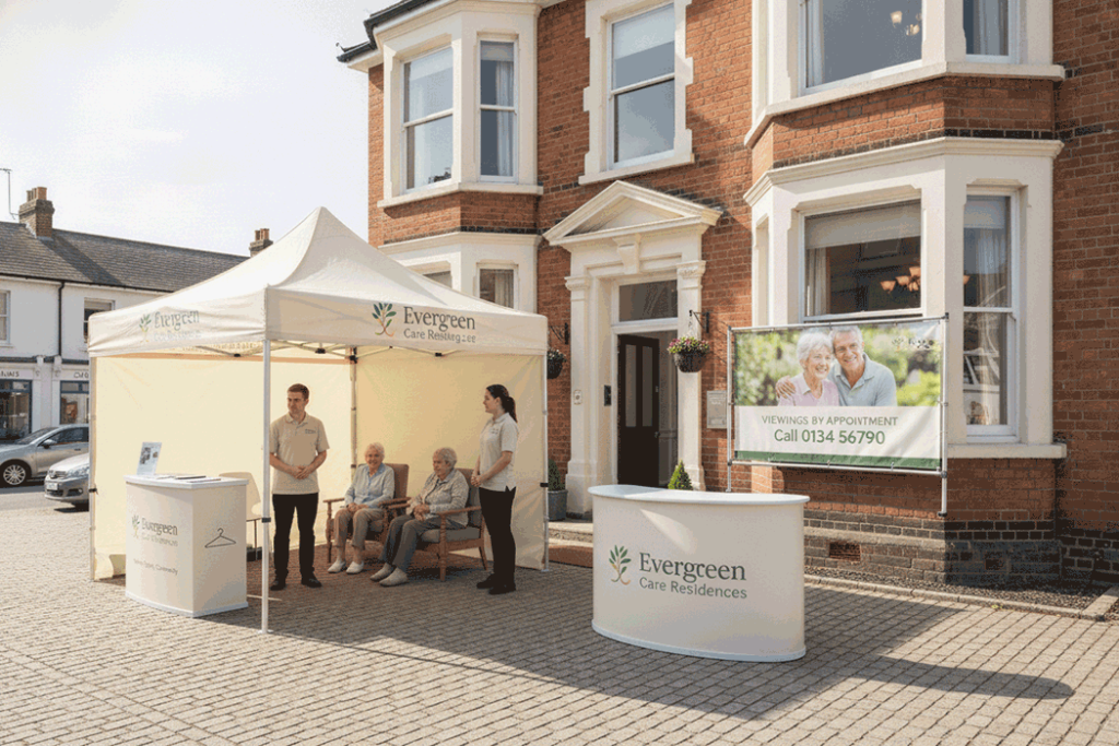 Care Home Outdoor Banner Stands