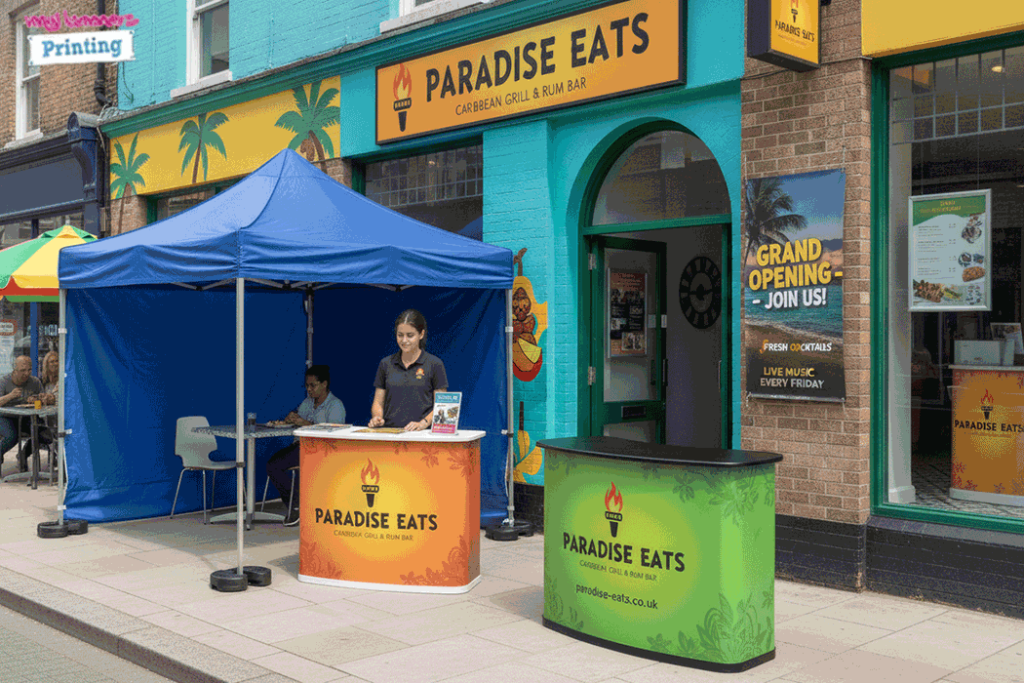 Caribbean Restaurant Outdoor Banner Stands