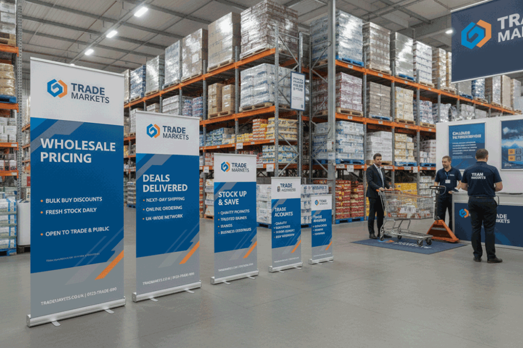 Cash & Carry Indoor Banner Stands