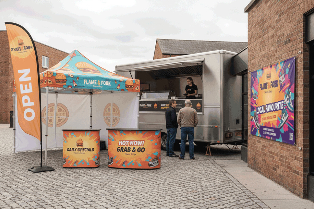 Catering Van Outdoor Banner Stands