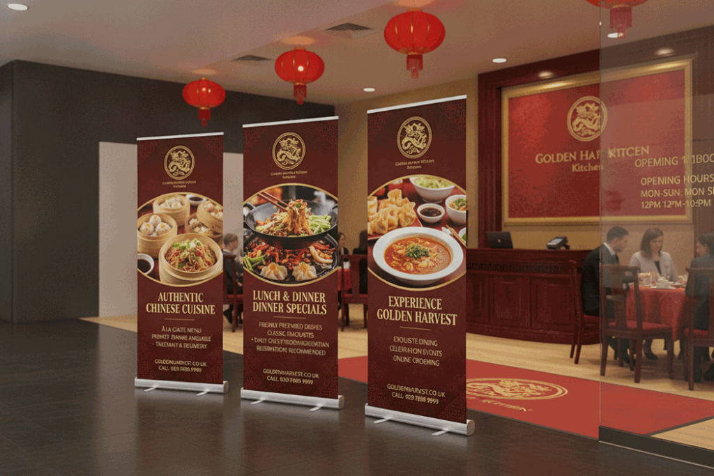 Chinese Restaurant Indoor Banner Stands