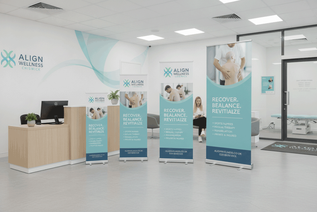 Chiropractic Clinic Indoor Banner Stands