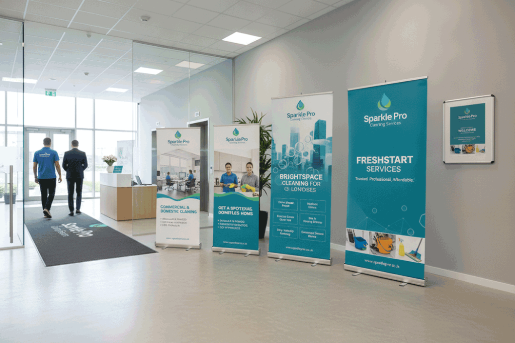 Cleaning Services Indoor Banner Stands