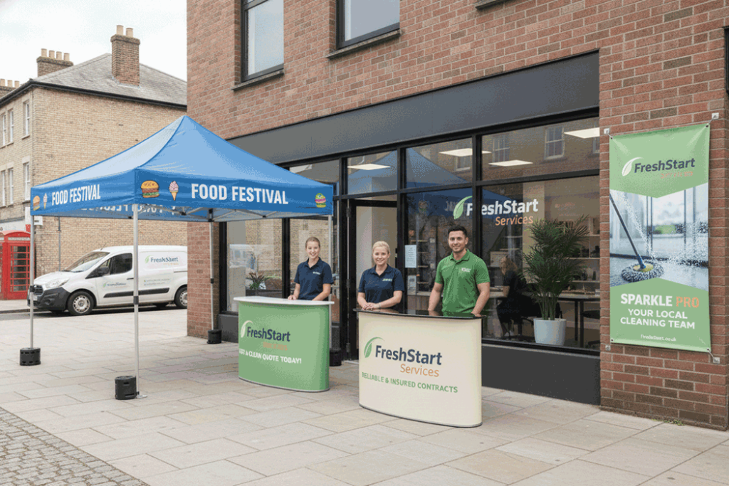 Cleaning Services Outdoor Banner Stands