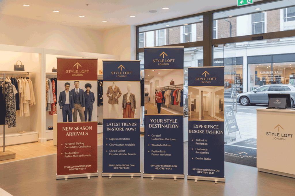Clothing Shop Indoor Banner Stands
