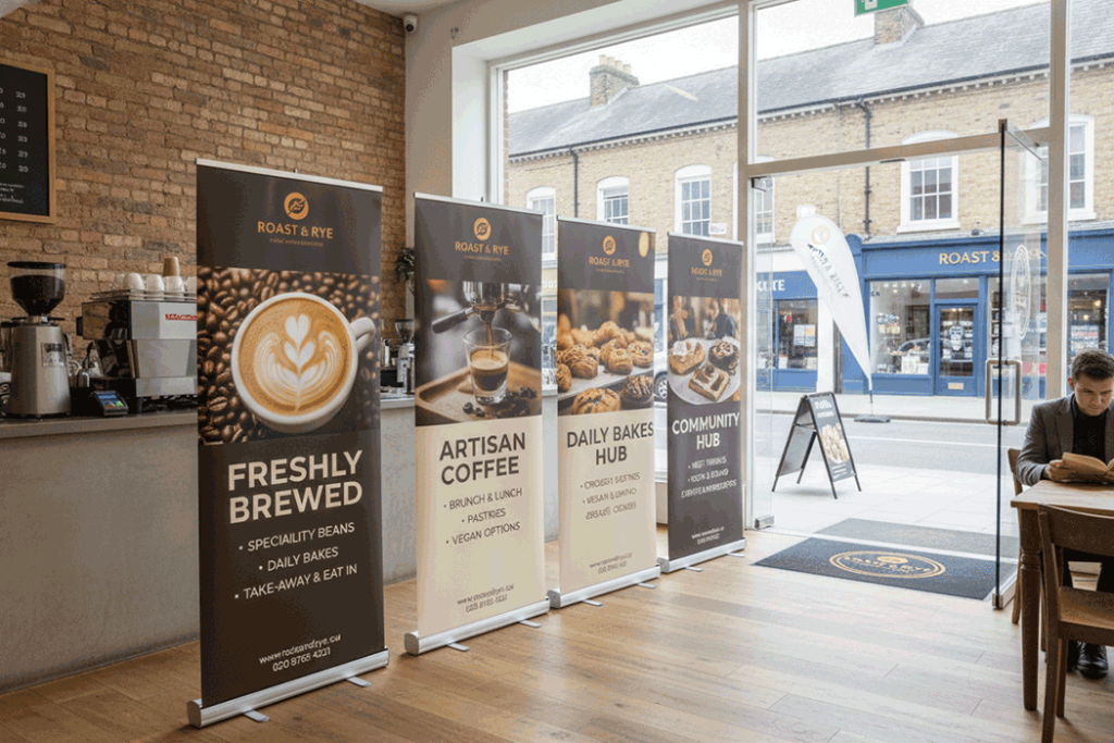 Coffee Bar Indoor Banner Stands