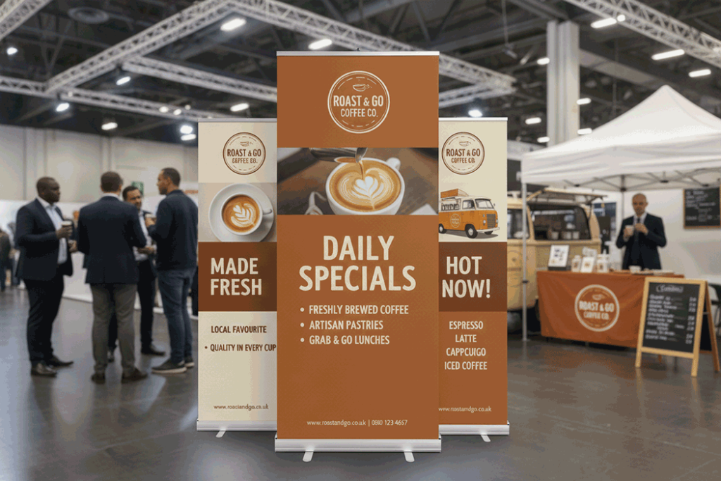 Coffee Van Indoor Banner Stands