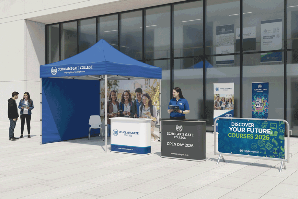 College Outdoor Banner Stands