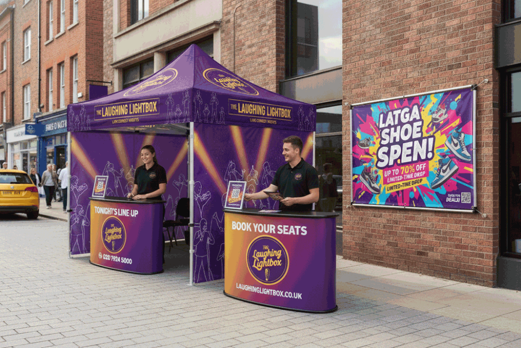 Comedy Club Outdoor Banner Stands
