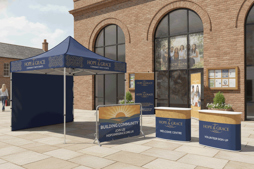 Community Faith Event Outdoor Banner Stands