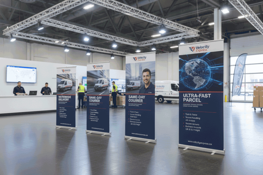 Courier Company Indoor Banner Stands