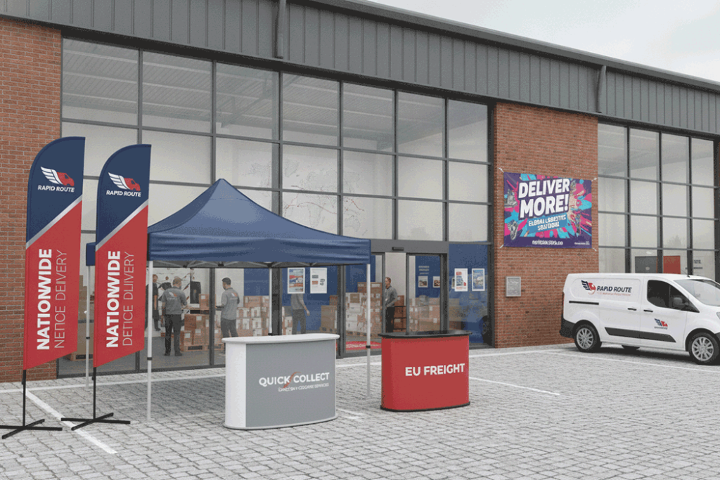 Courier Company Outdoor Banner Stands