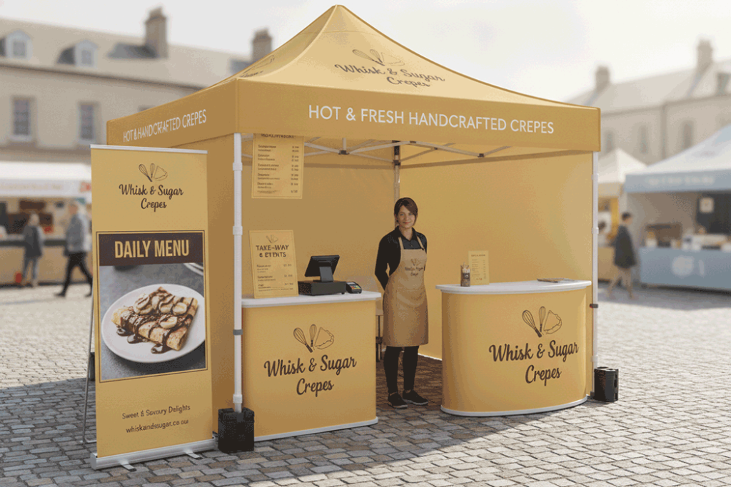 Crepe Stall Outdoor Banner Stands