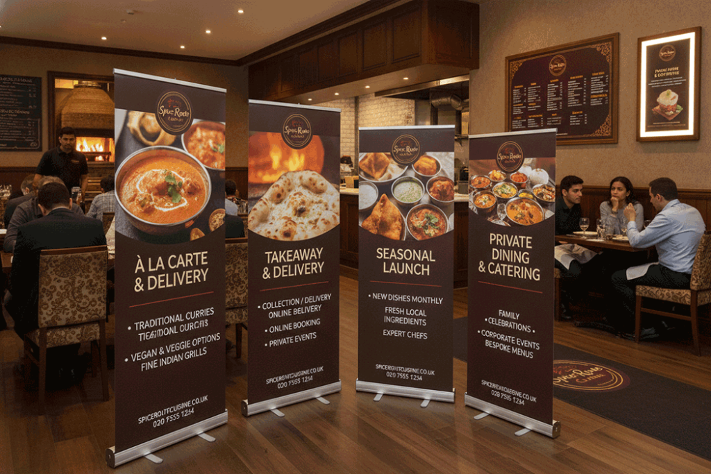 Curry House Restaurant Indoor Banner Stands