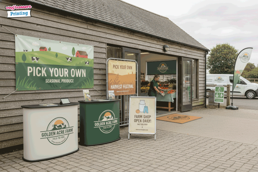 Dairy Farm Outdoor Banner Stands