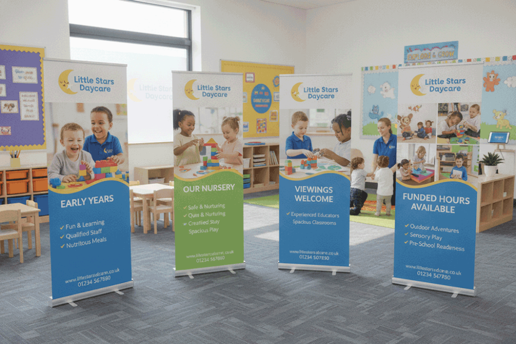 Day Nursery Indoor Banner Stands