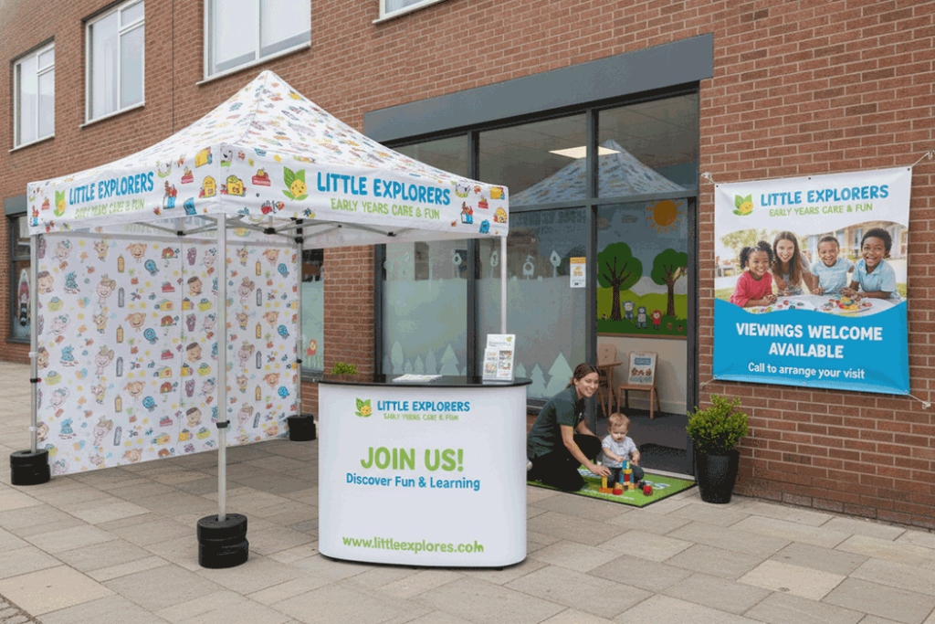 Day Nursery Outdoor Banner Stands