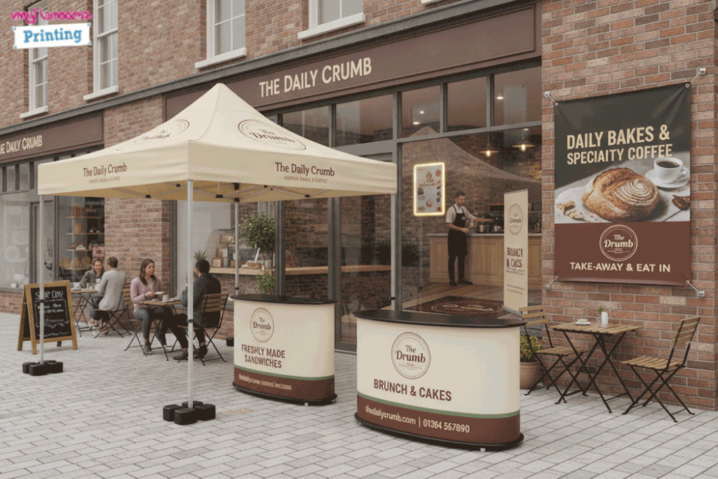 Deli Cafe Outdoor Banner Stands
