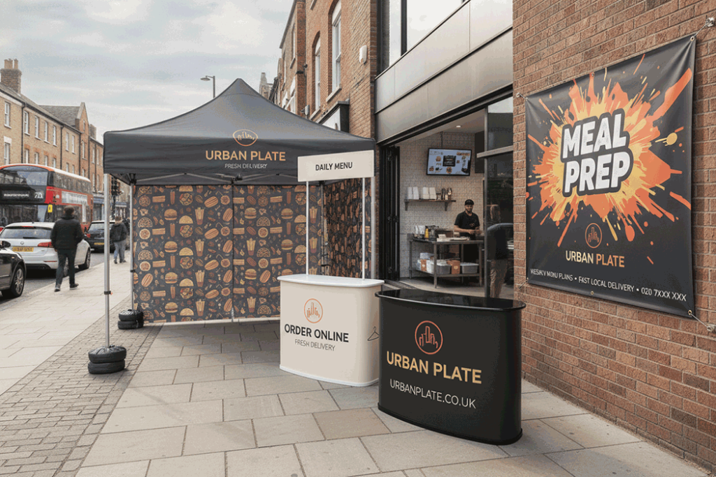 Delivery Only Restaurant Outdoor Banner Stands