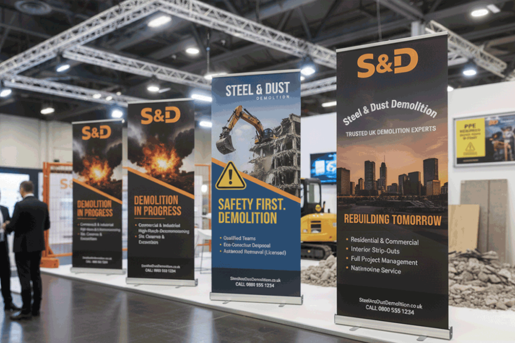Demolition Company Indoor Banner Stands
