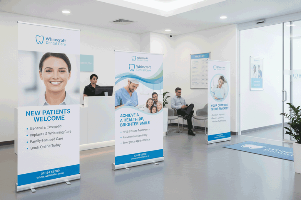 Dental Practice Indoor Banner Stands