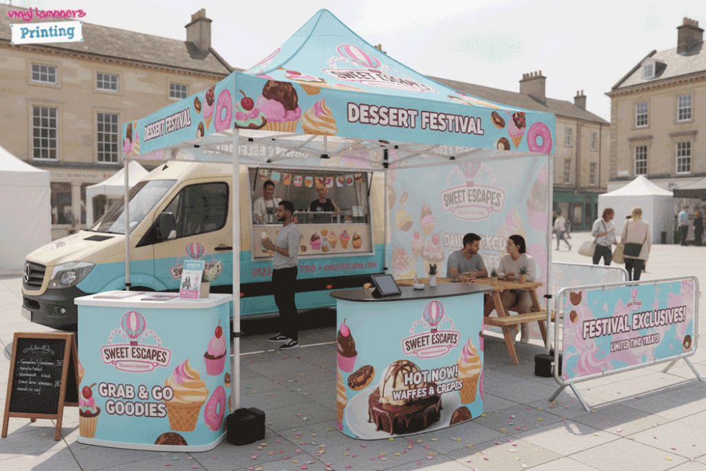Dessert Van Outdoor Banner Stands