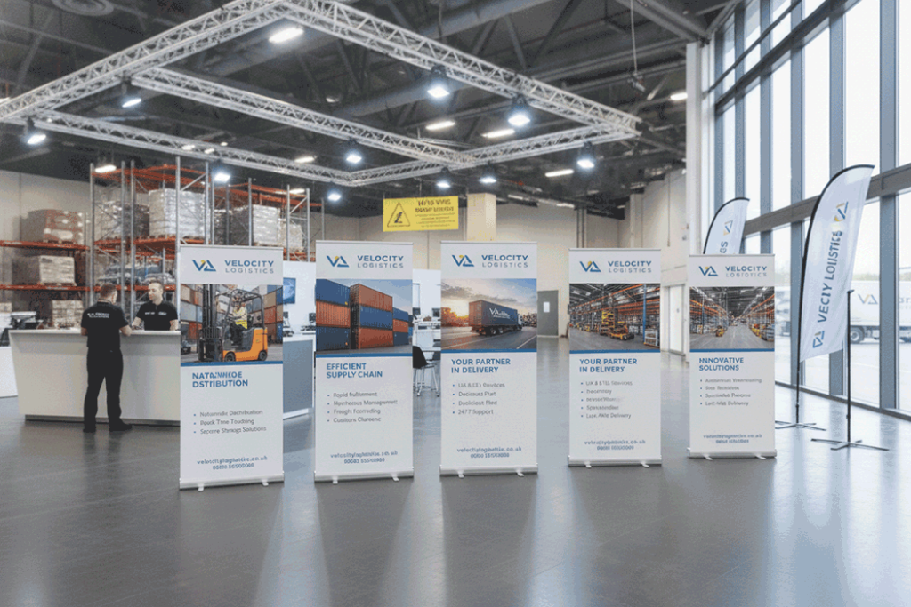 Distribution Centre Indoor Banner Stands