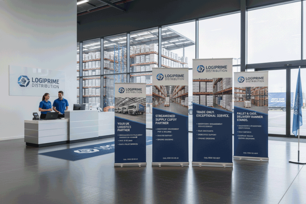 Distribution Centre Wholesale Indoor Banner Stands