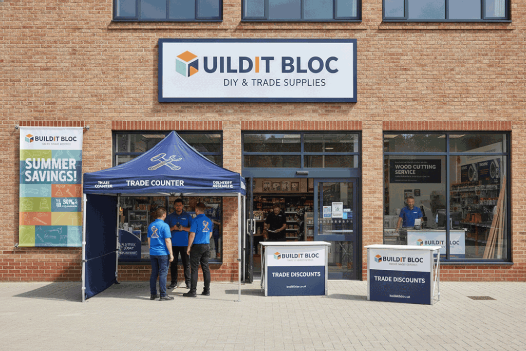 DIY Store Outdoor Banner Stands