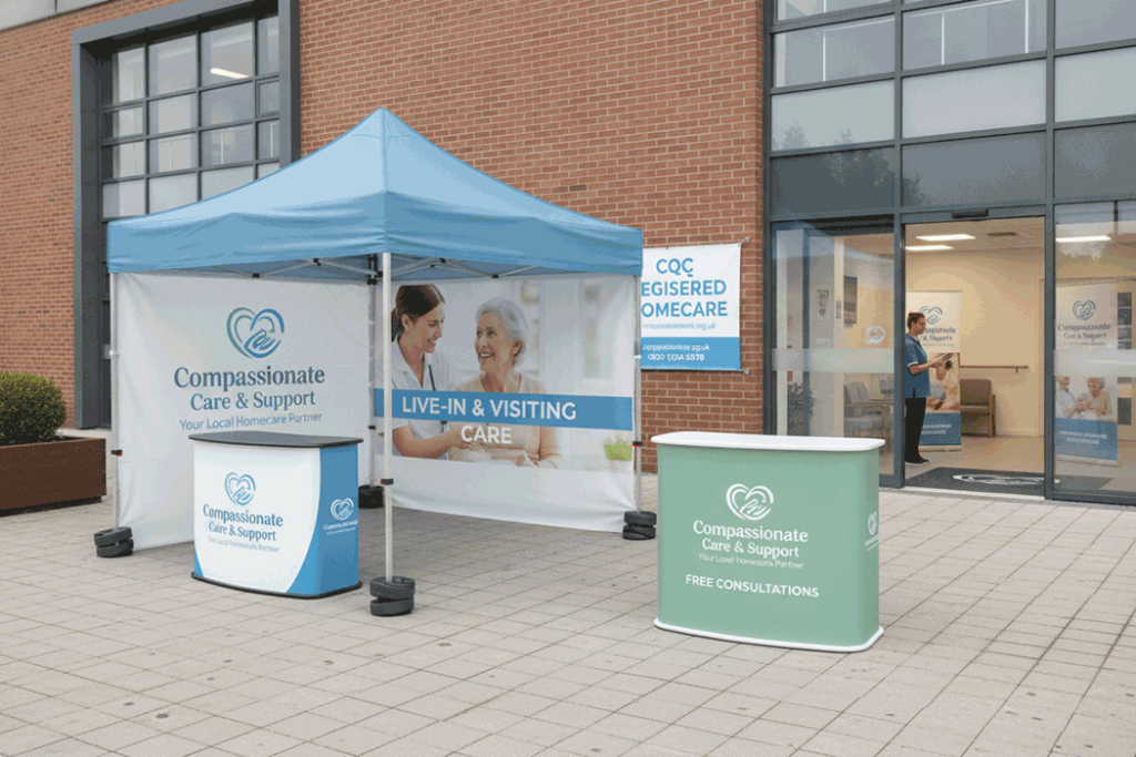 Domiciliary Care Outdoor Banner Stands
