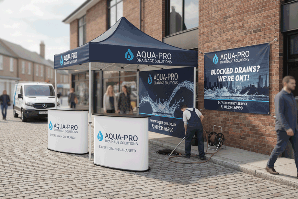 Drainage Services Outdoor Banner Stands