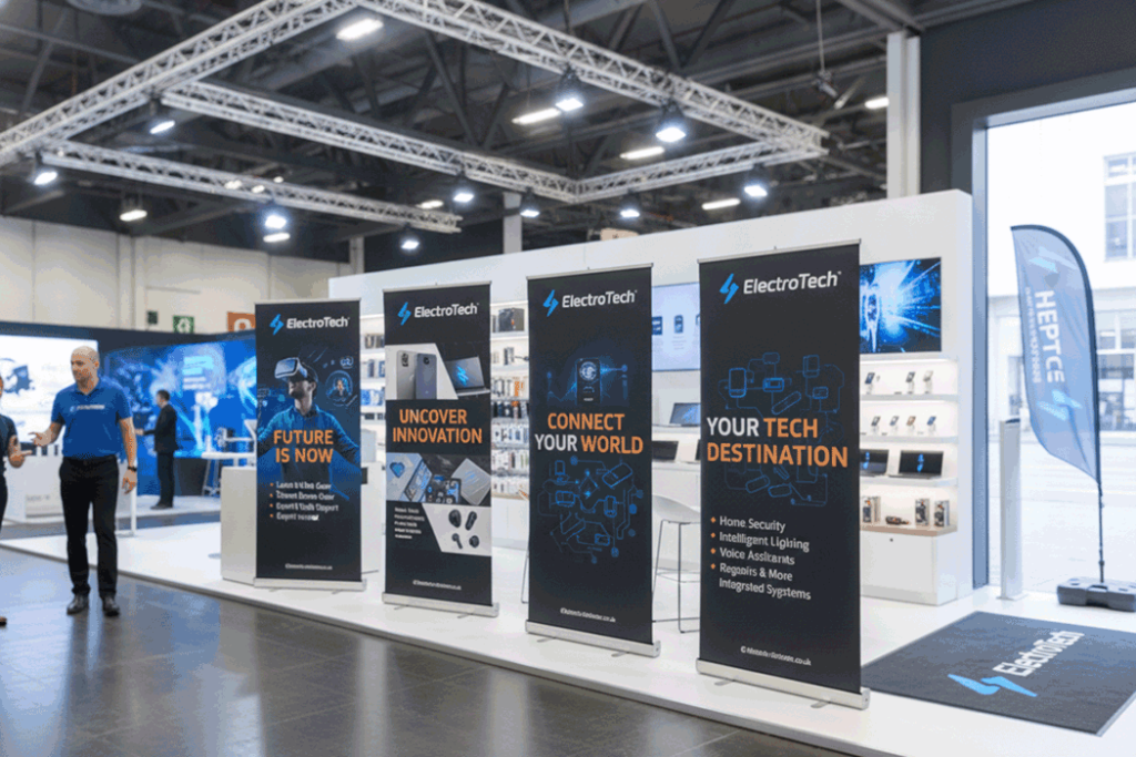 Electronics Shop Indoor Banner Stands
