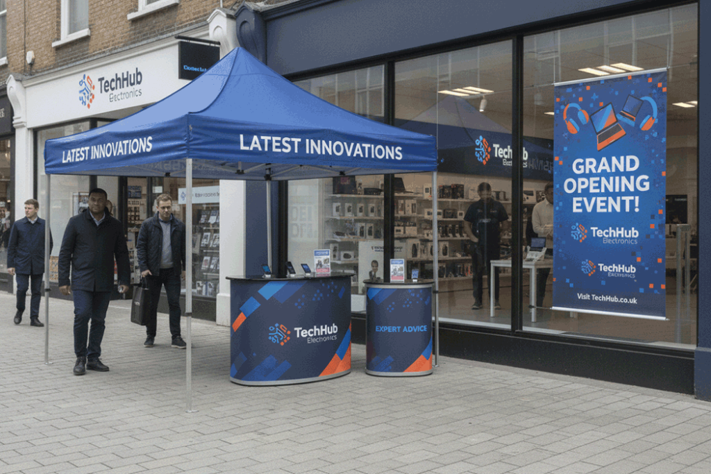 Electronics Shop Outdoor Banner Stands
